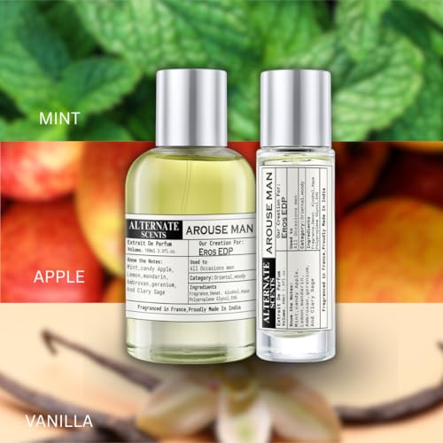 Image of Alternate Scents AROUSE 40ml Long Lasting Perfume For Men |Strong& long Lasting with 30% Oil Concentration|Fresh Minty Vanilla|Fragrance From France | Made In India|