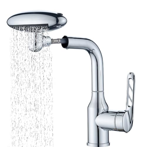Robinet de salle de bain noir design haut de gamme avec bec 4 modes