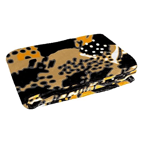 Couverture léopard pour camping et pique-nique, plaid chaud 150x100