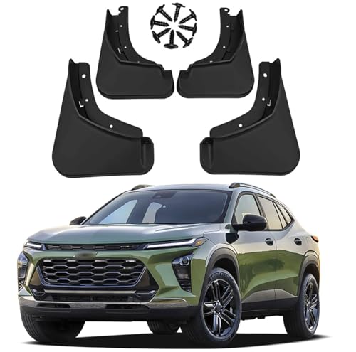 Image of Mud Flaps Fit for 2024- Chevrolet Trax, Mud Flaps Front & Rear Mud Splash Guards Accessories Black, 4 Pc
