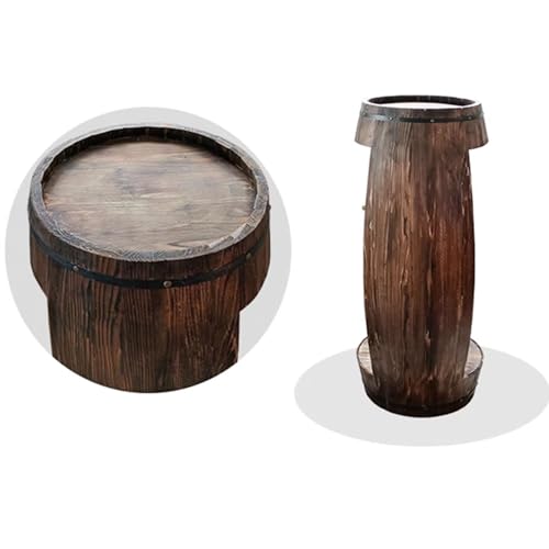 Soporte para botellas LeaHy barril whiskey madera 40x32x25cm miniatura 2