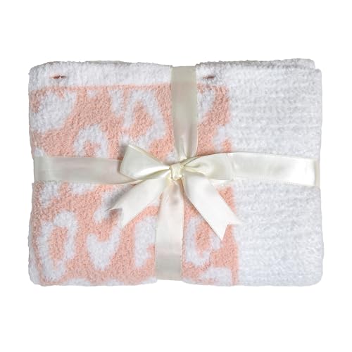 Image of JOOJA Newborn Baby Swaddle Blanket for Boys Girls Essential for Infants 0-6 Months Receiving Blankets Knit Sleeping Bag Stroller Wrap Shower Gift Dusty Pink Cheetah