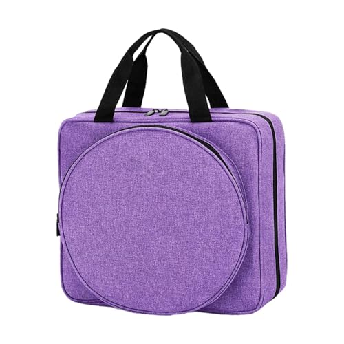 Nishiyuenyi Knitting Crochet Tools Tote Yarn Storage Bag Practical with Handle Large Capacity Sewing Kit Storage Bag, Purple