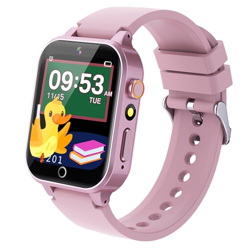 Ruopoem Smartwatch Kinder mit 26 Spiele, Kinder Smartwatch mit HD Touchscreen Kamera Musik Video Schrittzähler Hörbuch Wecker, Smart Watch Kinderuhr...