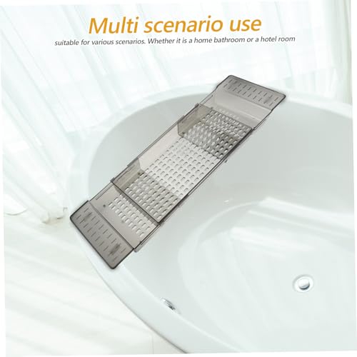 Plateau multifonctionnel pour bain avec étagère étendue et support - 7