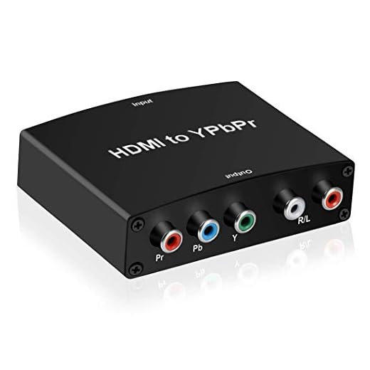 HDMI to Component Converter, avedio links HDMI to 1080P YPbPr 5RCA RGB + R/L Video Audio Adapter, Support Apple TV, PS3, Roku, Xbox, Fire Stick, DVD Players to HDTV and Projector (Black)