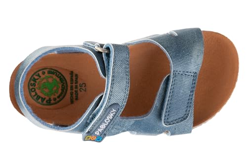 Pablosky Garçon Bio 516743 avec semelle anatomique et brides en cuir