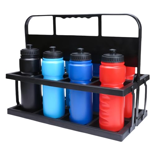 Portabotellas de agua deportivas, cady, soporte para botellas de agua, soporte para botellas de agua | Portabotellas deportivas con capacidad para hasta 8 botellas, estante de transporte de equipo