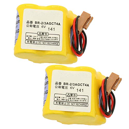 Backupower   2 bater¨ªas PLC compatibles con Panasonic tipo BR 2/3AGCT4A FANUC A98L 0031 0025 con conector marr¨®n