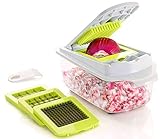 MovilCom@ Cortador de Verdura y Fruta Picadora de Verduras Manual | Utensilios de Cocina Troceador de Verduras Cuchillas Acero Inoxidable