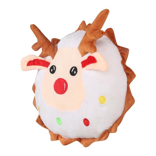 Image of DearJoy Christmas Reindeer Pillow - White & Brown