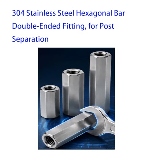 Tuerca alargada M5 de acero inoxidable con espaciadores hexagonales y doble paso de rosca 2