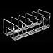 Jiangbered Acrylic File Organizer 5 Compartment Book Stand Book Storage Bookcase Desktop Paper Organizer for Study Room Table Office, Clear