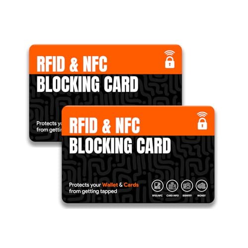 Image of NFC Blocking Cards (2-Pack) | Ultra Thin Contactless Card Protector for Wallets & Passport Holders | Perfectly fits in Any Wallet or Purse | Men & Women | Smart & Slim fits in Wallet /Purse