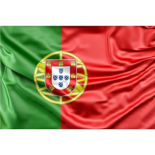 Bnadeira Portugal Premium Grande 90x150 Cores Vivas Costuras Reforçadas