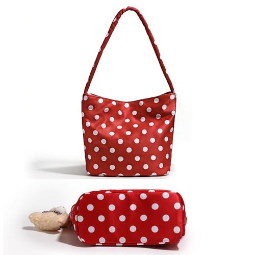 Polka Dot Small Shoulder Bag, Stylish Tote Bag Hobo Handbags for Women,Underarm Purse with Magnetic Snap3