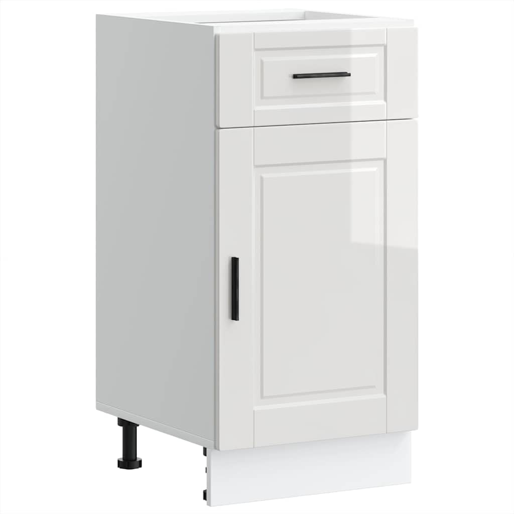 Vidaxl High Gloss White Kitchen Base Cabinet Porto Engineered Wood