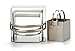 RSVP International Endurance Square Biscuit Cutters - Stainless Steel, Set of 4 | Nest for Easy Storage | For Cutting Thick or Thin Dough | Professional | Dishwasher Safe, Ribbed, Multi Color