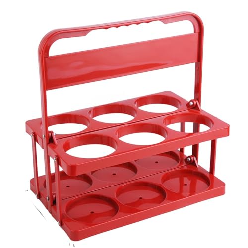 Reusable Drink Carrier with Handle for Doordash, Eats, Grubhub, Portable Cup/Coffee Holder Accessories for Delivery, Foldable Drinks Caddy with Tray, Car Durable Plastic Festive Bottle, Vacation