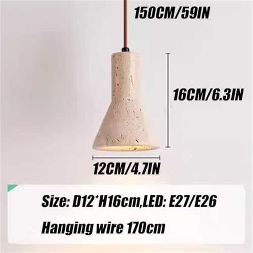Lámpara de travertino amarillo ajustable de lujo nórdico E27 7