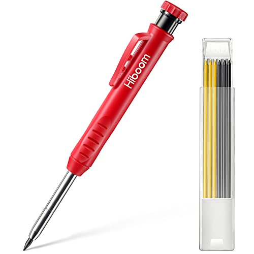 Hiboom Solid Carpenter Pencil Set for Construction with 7 Refills ...