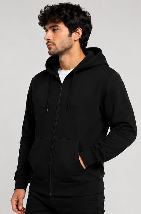 Image of Watermelon Men's Zip-Up Hoodie | Premium Zipper Hooded Sweatshirt with Kangaroo Pockets | Cotton Blend Fleece Hoodie