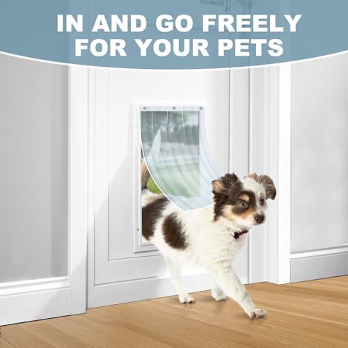 Uross Ersatzklappen für Hundetür, Transparenter Plastikstreifen Vorhang 20 cm x 180 cm, PVC-Umreifungsvorhang für DIY Hundehaustür, Hundetürklappen-Türstreifen, Türklappenstreifen für Hundehütten