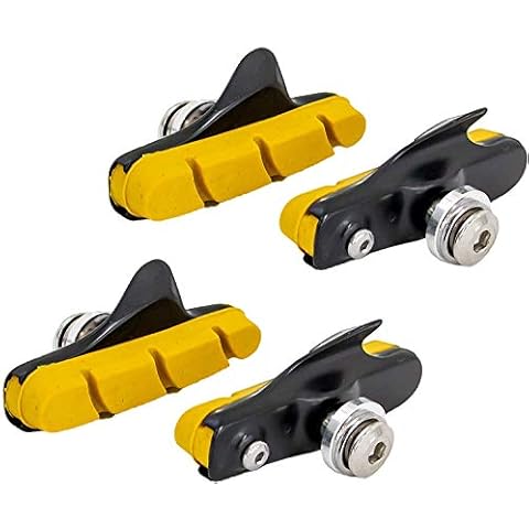 GORIX Bike Brake Pads 4pcs(2pairs) Brake Shoes (gottsustop) (Yellow(Cartridge)) Cover