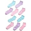 Hanes Calcetines tobilleros Comfortsoft para niñas, suaves y elásticos, surtidos, paquete de 10 pares