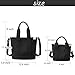 MINGRI Canvas Tote Bag for Women Large Bags with Pockets,Canvas Crossbody Zipper Fashion Shoulder bag Japanese Large Capacity Satchel Strap,A1-black