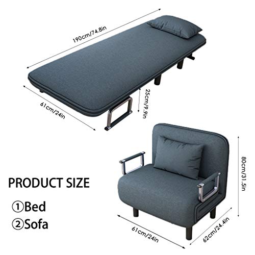 Alalaso Convertible Bed Chair Sleeper Folding Sofa Sleeper Chair Lounger Couch Bed Chair (Ship from USA)