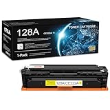 1 Pack 128A Yellow Toner Cartridge (with Chip) | Replacement for HP 128A Work with CP1525n CM1415fn MFP CP1525nw (CE875A) CM1415fnw MFP (CE862A) | CE322A