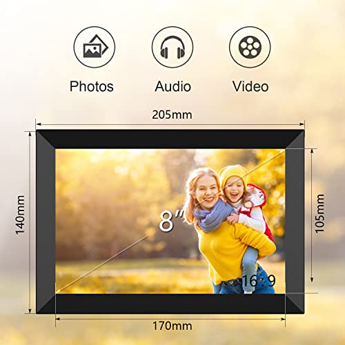 Digital Photo Frames,Newest UI Design YENOCK 8 inch High Resolution