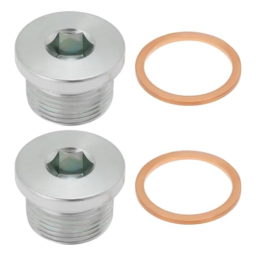 OTOTEC 2 Tapones de Drenaje de Aceite para Coche M22 X 1,5 Mm Tornillo de Tapón de Drenaje con Anillo de Sellado Repuestos de Coche Compatible con Motores Fiat Ducato (1994-2023)