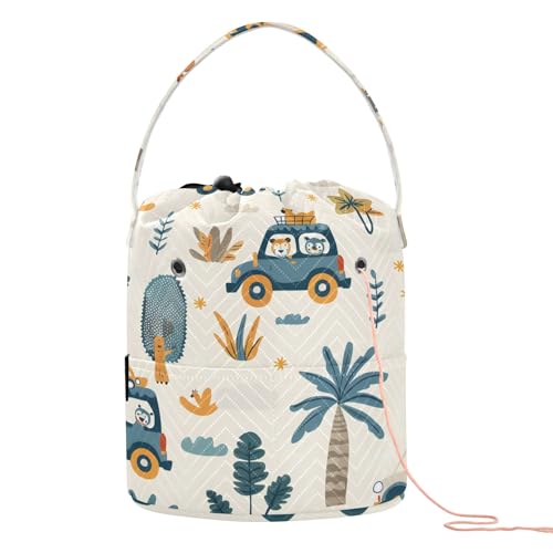 Yarn Storage Bag Small Crochet Bag Knitting Bag Organizer Animal and Car Yarn Bags for Crocheting Basket