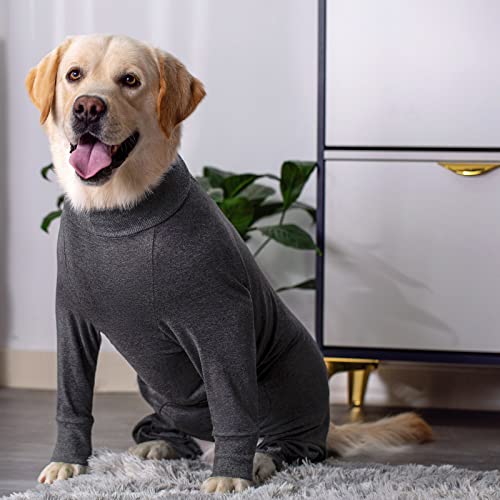 kzrfojy Dog Recovery Suit for Dogs After Surgery Female Male Medium Large Dog Neuter Spay Onesie for Shedding Prevent Licking Surgical Wound Dog Cone Alternative Grey