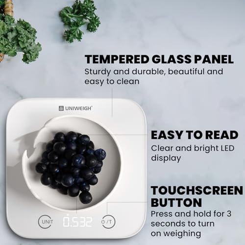 Image of UNIWEIGH Kitchen and Bathroom Scale Bundle-Digital Food Scale 11lb