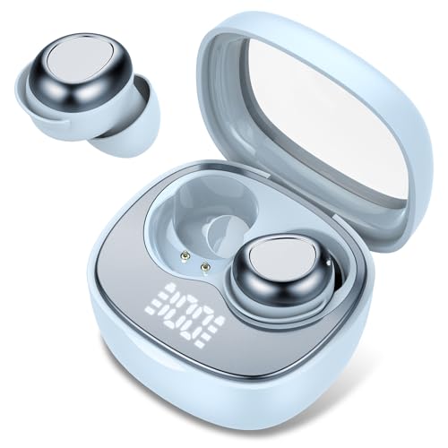 Image of Wireless Earbuds, Hybrid ANC 40dB Noise Cancelling Headphones, 45H Playtime, Bluetooth 5.4, 10mm Drivers with 5 EQ, ENC Dual Mic, IPX7 Waterproof, Transparent Mode, Digital Battery Display Blue