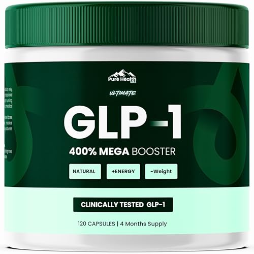 PURE HEALTH MAX Ultimate GLP-1 Supplement for Men and Women, Akkermansia Probiotic - Natural GLP1 Supplements | GLP 1 | 120 Tablets, 4 Months Supply