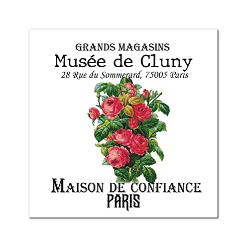 Plaque murale vintage Musée de Cluny décoration rosace élégante 40cm