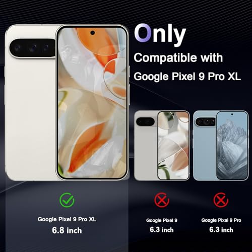 Image of Case for Google Pixel 9 Pro XL, Military Grade Drop Protection Phone Case, Yellowing Resistant, Anti-Scratch Hard PC Back, Shockproof Hard Ultra-Thin Protective Cover, Clear