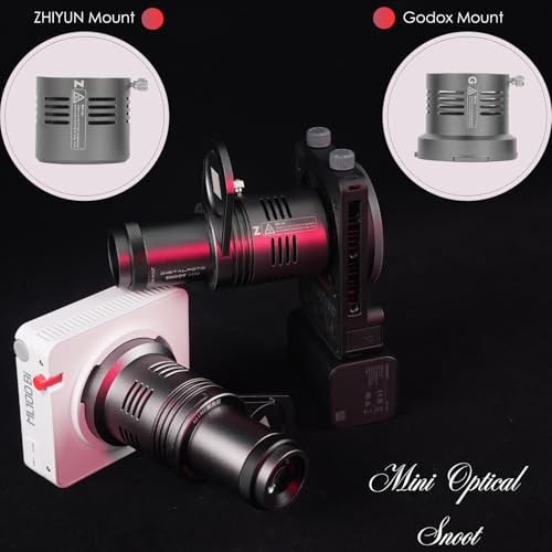 Image of DIFESURO CX100 Mini Optical Snoot Gobos Accessories with ZY Mount Adapter, Spotlight Attachment Shape Light Compatible with ZHIYUN Molus X100, CX100, Godox ML100BI, ML100R