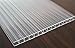 Two Pieces 8mm Twin Wall Polycarbonate Greenhouse Panels, 8mm Polycarbonate Sheet, Clear Plastic Roofing Panels, Hurricane Shutters, Clear Greenhouse Replacement Panels, Light Weight, 2X4