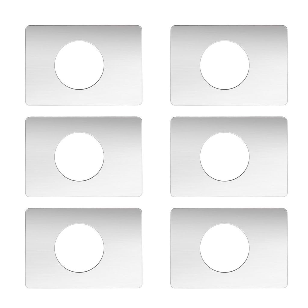 Sodeber 6Pcs Silver 6S Door Handle Fixing Covers Filler Repair Backplate Knob & Deadbolts Reinforcement Plate For Home Security
