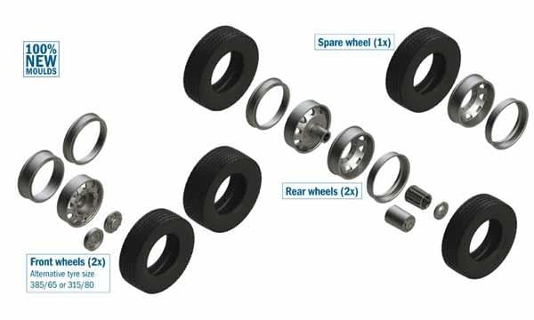 Italeri 1:72 - European Tyres And Rims, Unpainted, Small - Image 3