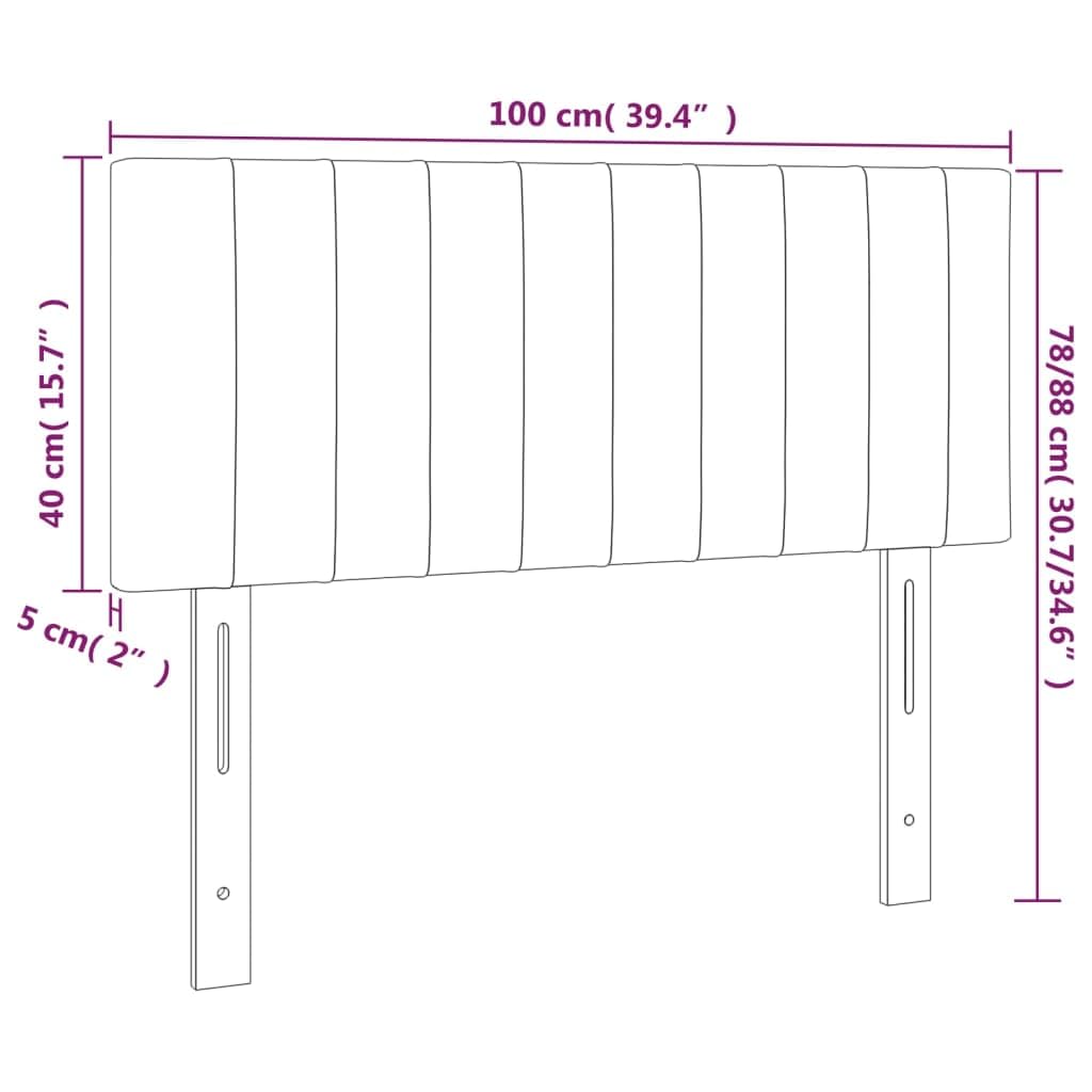 vidaXL Cabecero de Tela Negro 100x5x78/88 cm