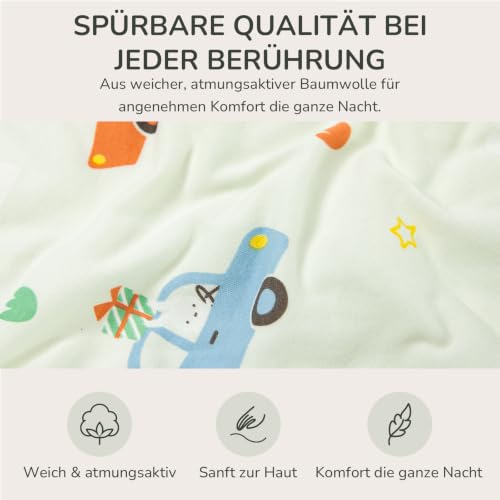 MlKAFEN Baby Schlafsack Langarm mit fuBen 3,5 tog, Winter babyhöhe 105-115cm – Ansicht 6
