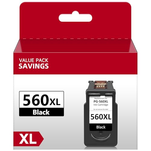 Economink Cartuchos 560, Cartuchos de Tinta PG 560XL Recambio para Canon 560 Cartuchos, PG 560 Negro, para Pixma TS7450 TS7451 TS5352 TS5353 TS5350