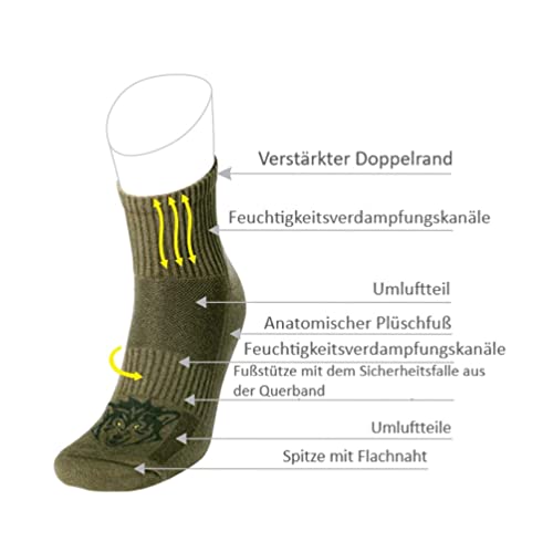 Duna, Herensokken wolfskop, jachtsokken, wandelsokken, vrijetijdssokken, werksokken, outdoorsokken - Afbeelding 3