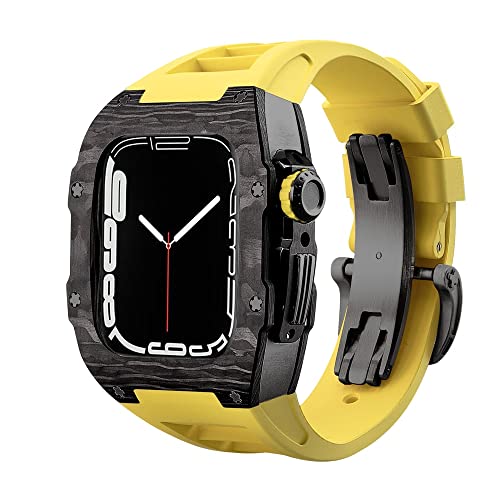 Kit modification fibre de carbone Apple Watch 44mm pour protéger et sublimer votre boîtier